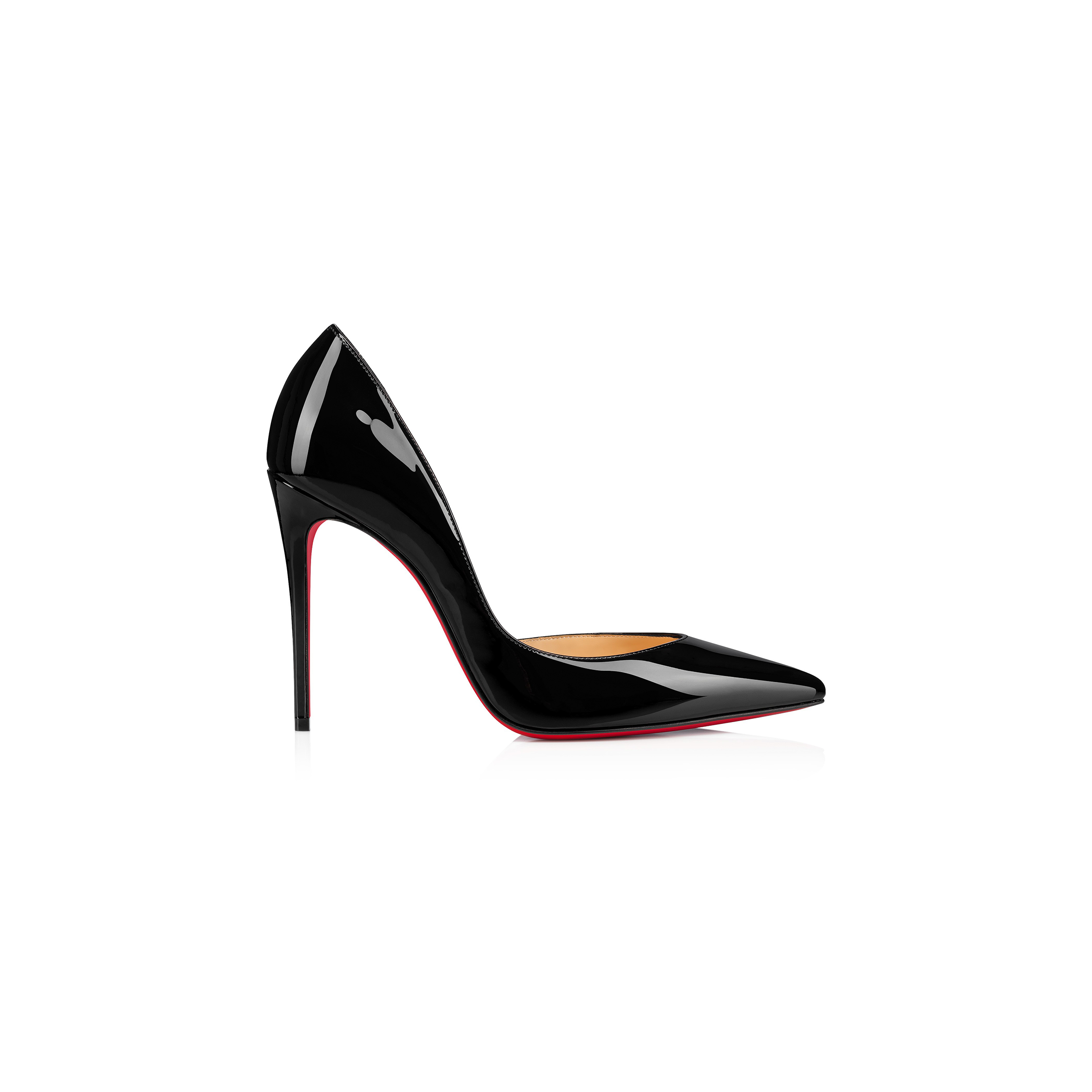 CHRISTIAN LOUBOUTIN IRIZA 100 MM PUMPS-PATENT CALF LEATHER-BLACK-WOMEN 3130524BK01